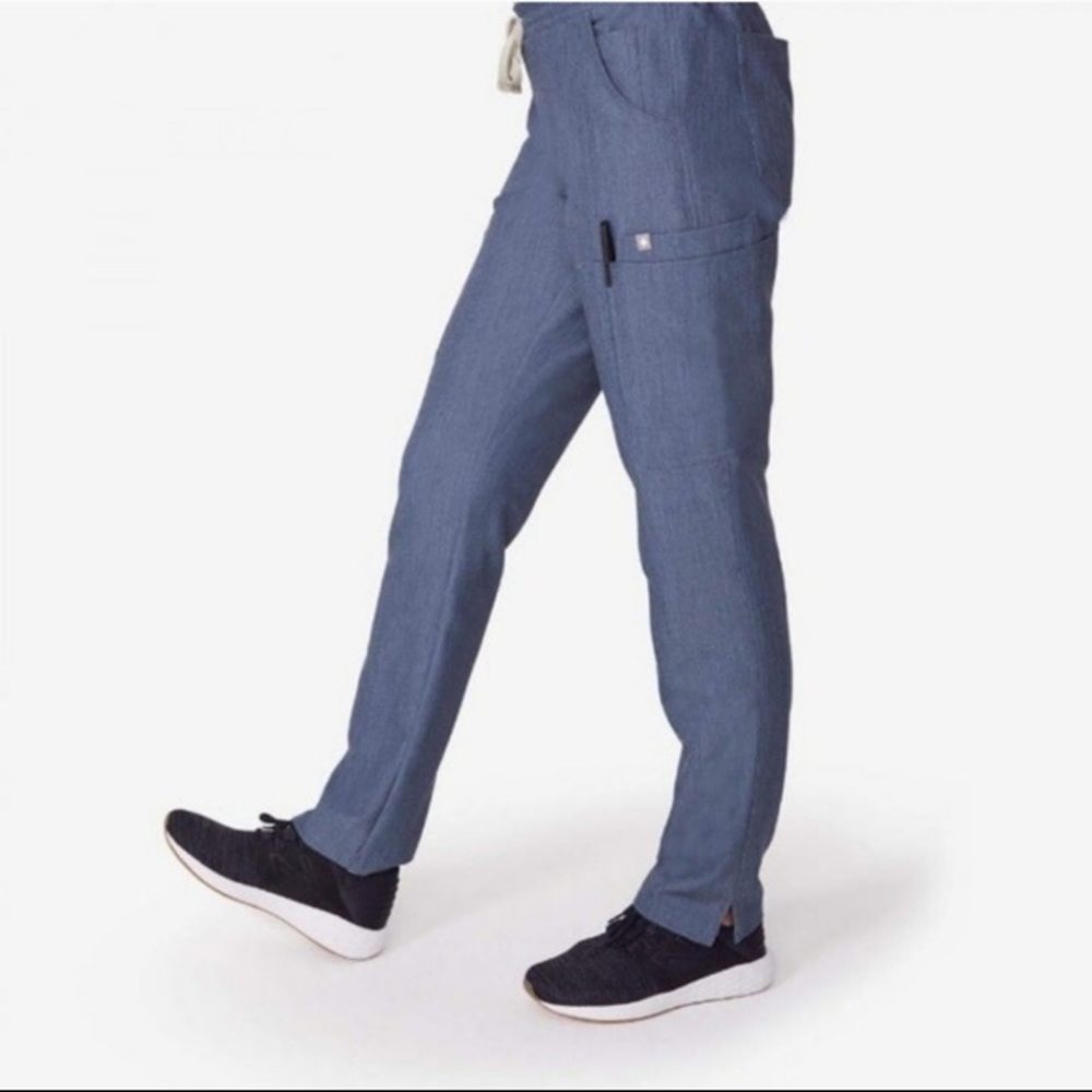 FIGS Yola scrub pant Heather denim small